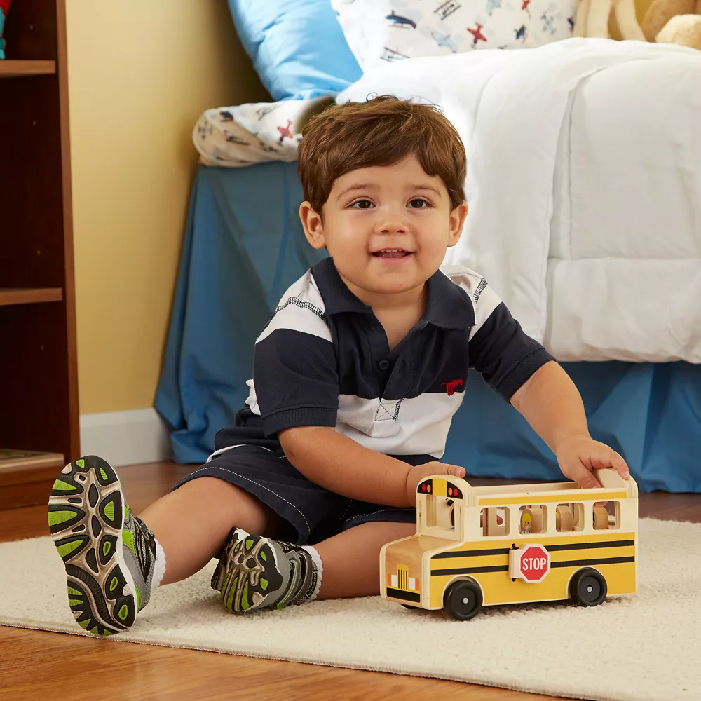 Melissa & Doug Wooden School Bus Play Set - Image 2