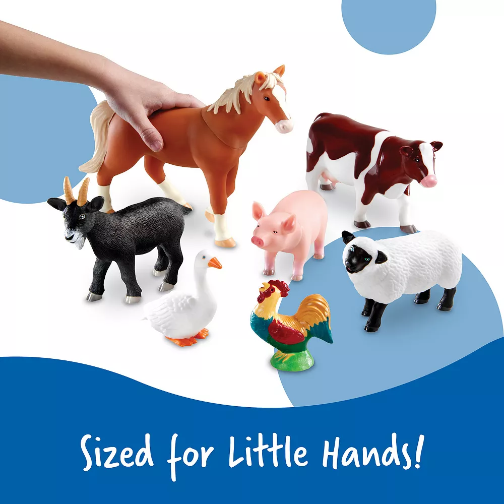 Learning Resources 7-pc. Jumbo Farm Animals - Image 3