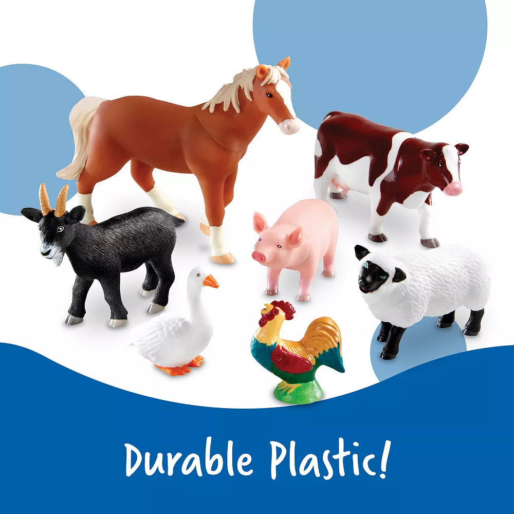 Learning Resources 7-pc. Jumbo Farm Animals - Image 4