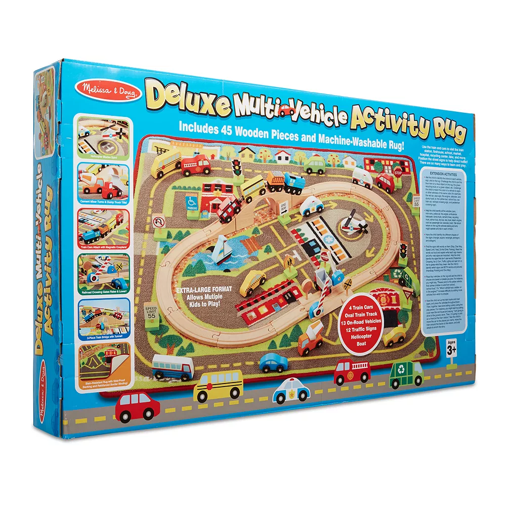 Melissa & Doug Deluxe Multi-Vehicle Activity Rug - Image 5
