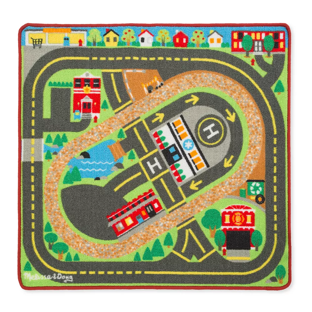 Melissa & Doug Deluxe Multi-Vehicle Activity Rug - Image 6