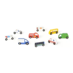 Melissa & Doug Wooden Town Vehicles Set