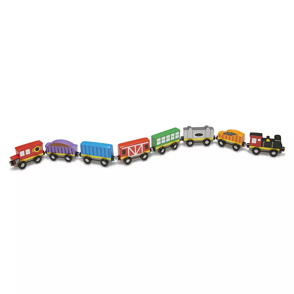 Melissa & Doug Wooden Train Cars Set - Image 3