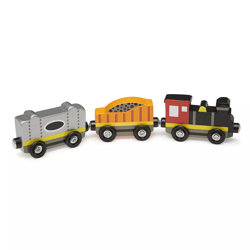 Melissa & Doug Wooden Train Cars Set - Image 6
