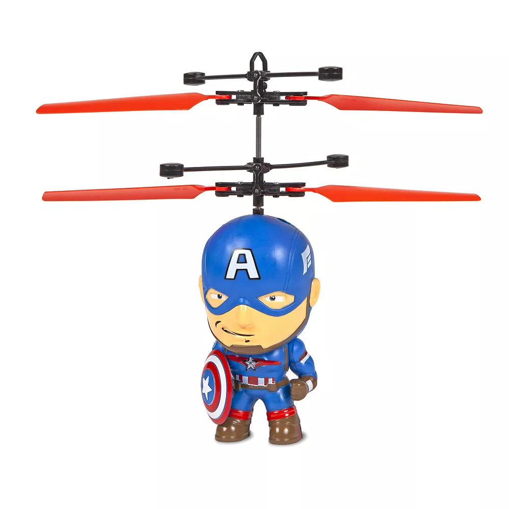 World Tech Toys Marvel Captain America Flying Figure Helicopter
