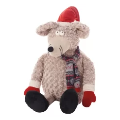 Mina Victory Plushlines Holiday Mouse Throw Pillow