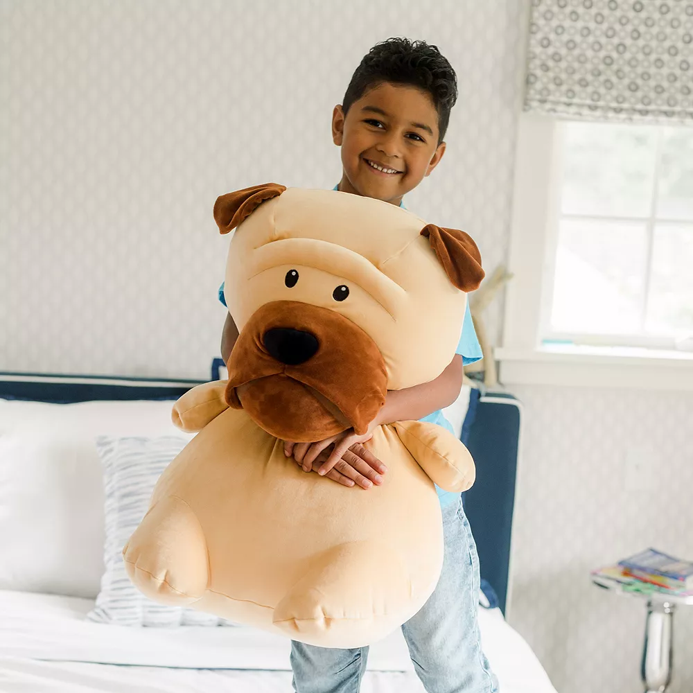 Animal Adventure Squeeze With Love Super Puffed Plush Stud Muffins Jumbo Pug Dog - Image 2