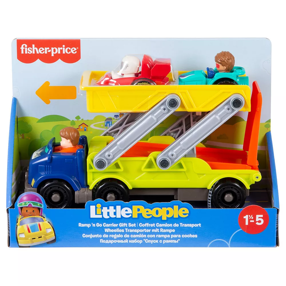 Fisher Price Little People Ramp 'n Go Vehicle Carrier And Accessories Gift Set - Image 2
