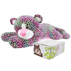 Animal Adventure® Sqoosh2Poof Jumbo Plush 44" Rainbow Leopard Character Compressed Inside Small Box