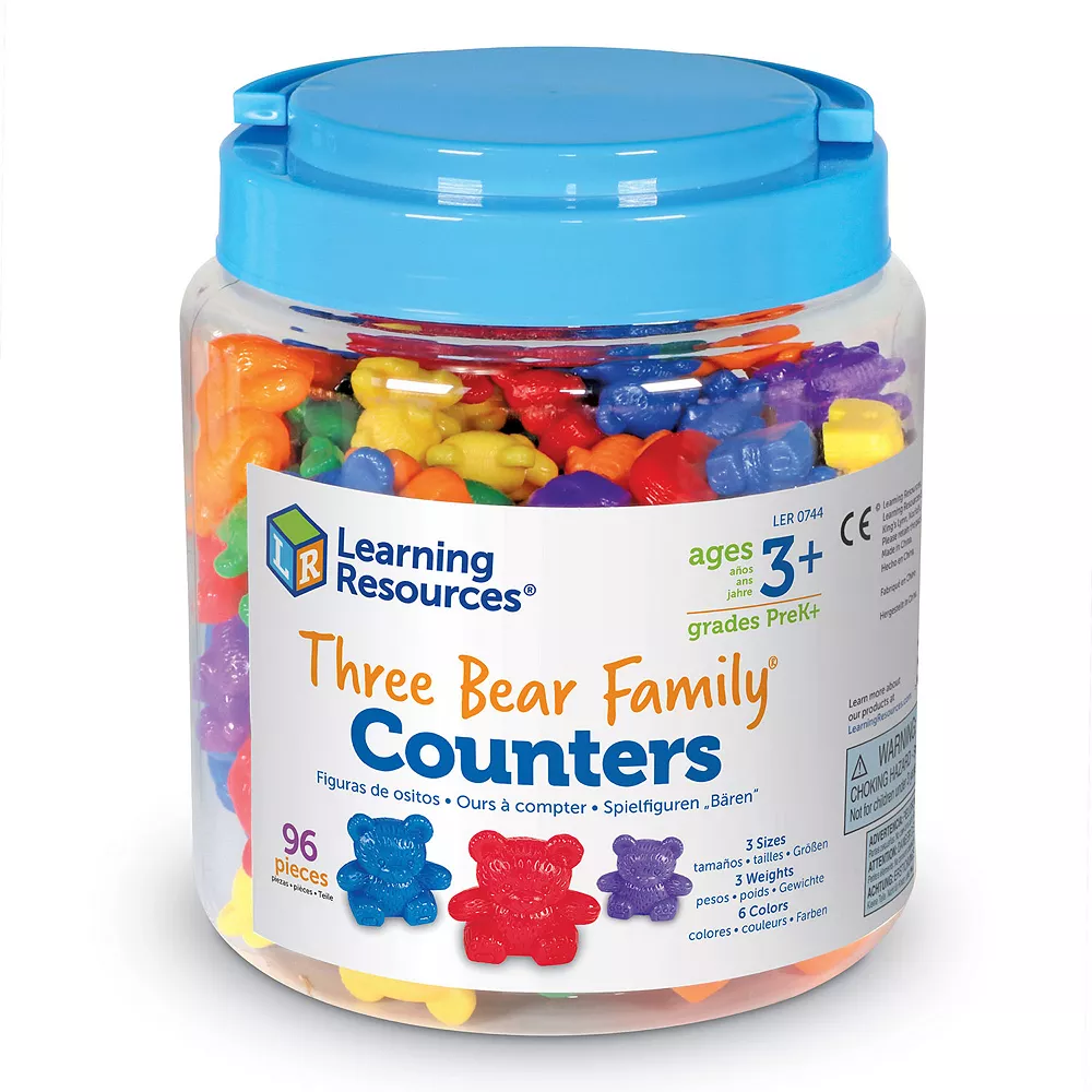 Learning Resources Three Bear Family Rainbow Counters, Set Of 96 - Image 6
