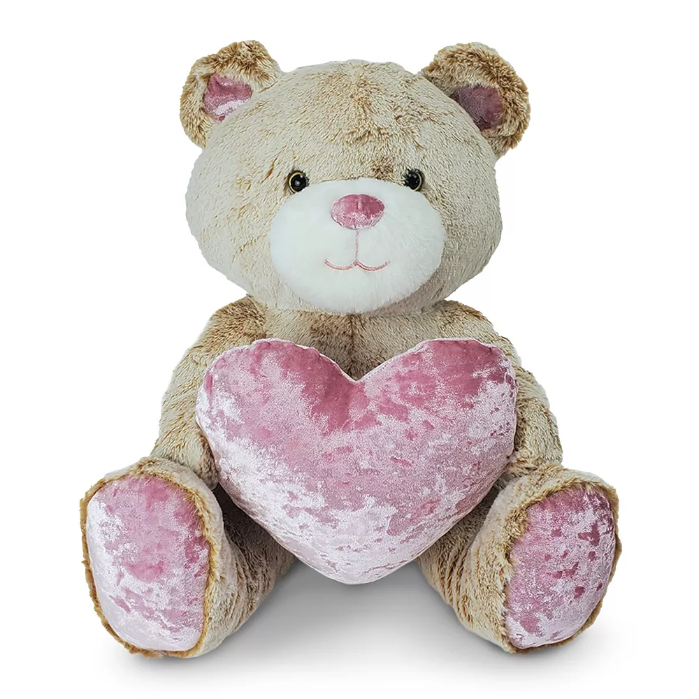 Animal Adventure Valentine's Tipped Goldie 13.5-Inch Plush Tan Bear