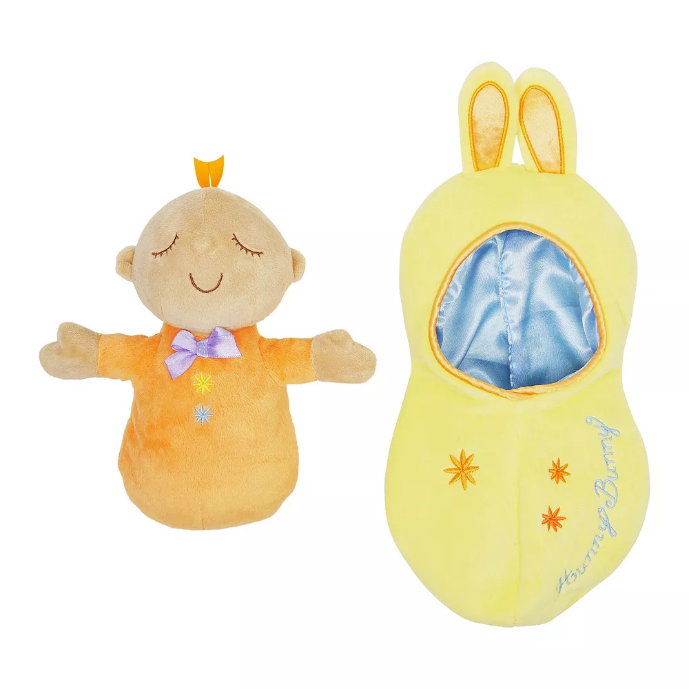 Manhattan Toy Snuggle Pod Hunny Bunny Beige First Baby Doll With Cozy Sleep Sack