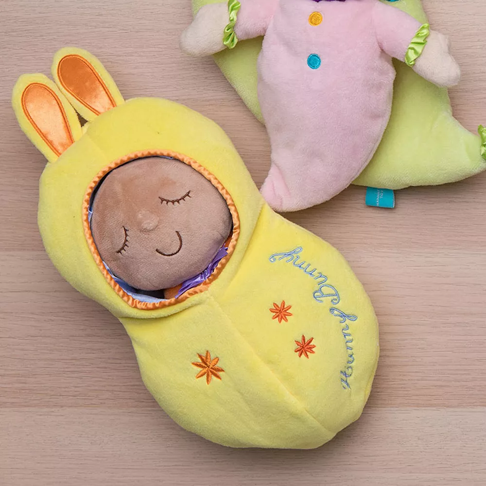 Manhattan Toy Snuggle Pod Hunny Bunny Beige First Baby Doll With Cozy Sleep Sack - Image 6