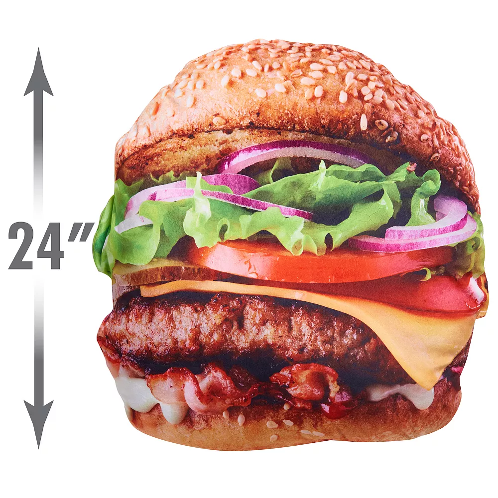 Just Play Seriously Super Sized Cheeseburger Food Plush - Image 3