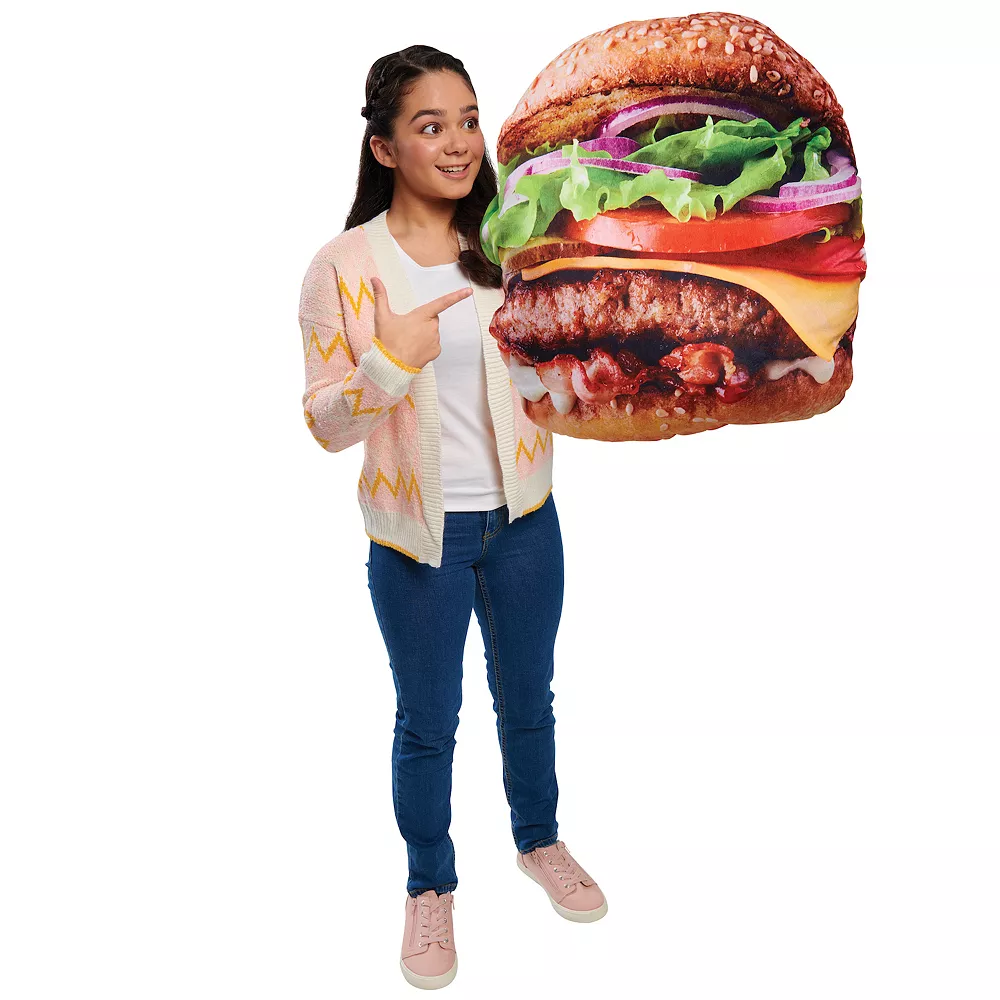 Just Play Seriously Super Sized Cheeseburger Food Plush - Image 4