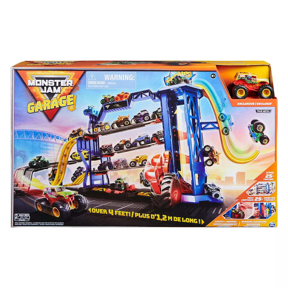 Monster Jam Garage Playset And Storage With Exclusive Grave Digger Monster Truck - Image 2