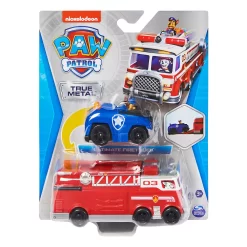 PAW Patrol True Metal Firetruck Die-Cast Team Vehicle With 1:55 Scale Chase Toy Car