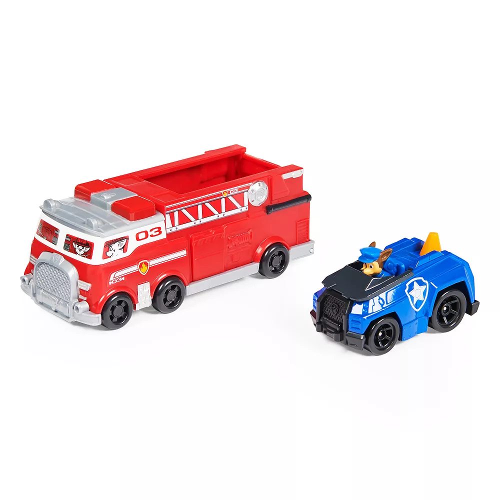 PAW Patrol True Metal Firetruck Die-Cast Team Vehicle With 1:55 Scale Chase Toy Car - Image 3