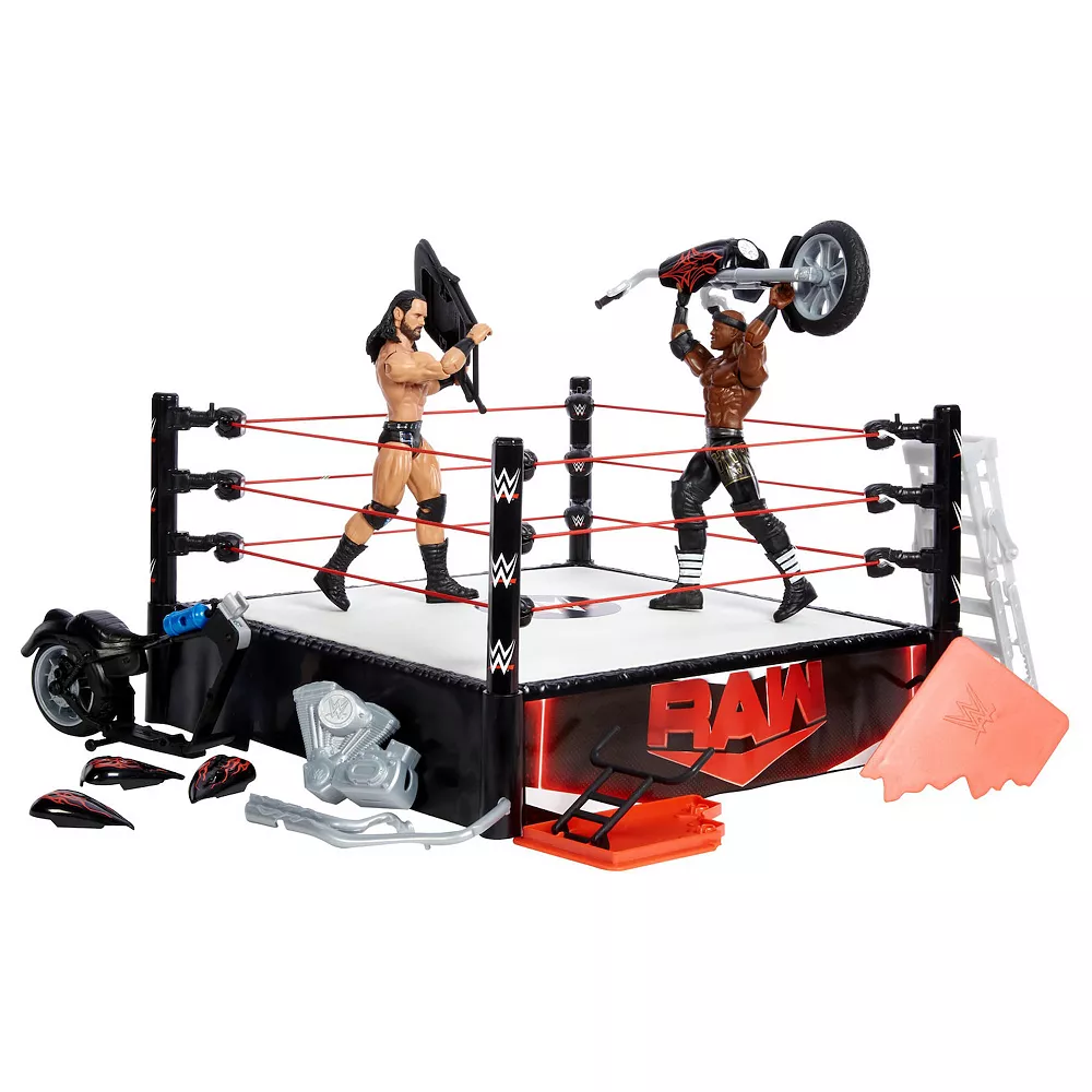 Mattel WWE Wrekkin Crash ‘n Crush Bundle With Slam Cycle, Ring, & 2 Figures - Image 4
