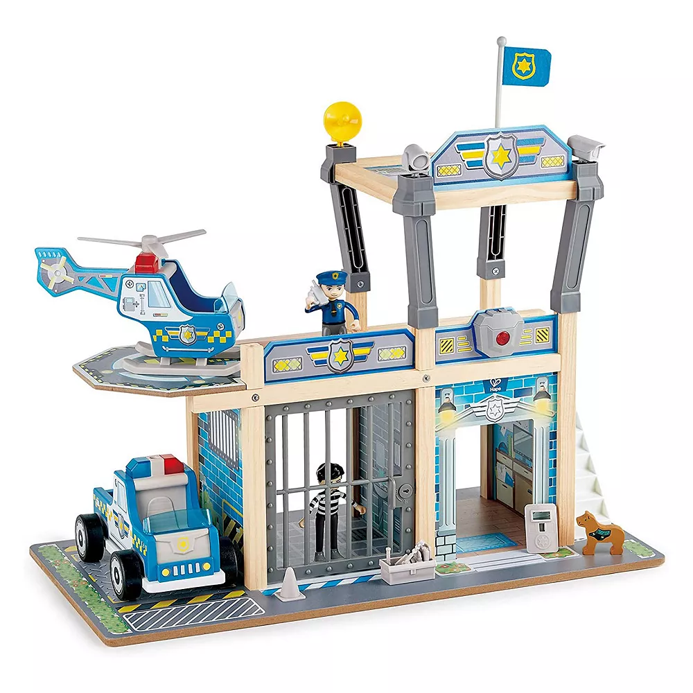 Hape E3050 Metro Police Station Play Toy Set With Action Figurines & Accessories - Image 2