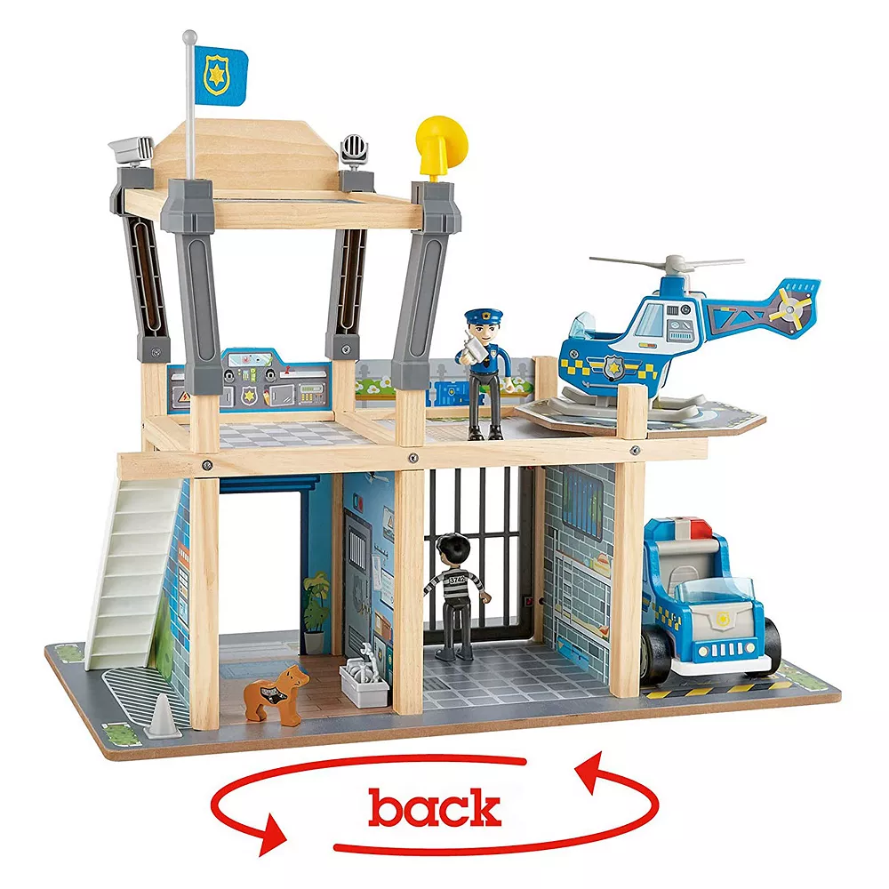 Hape E3050 Metro Police Station Play Toy Set With Action Figurines & Accessories - Image 3