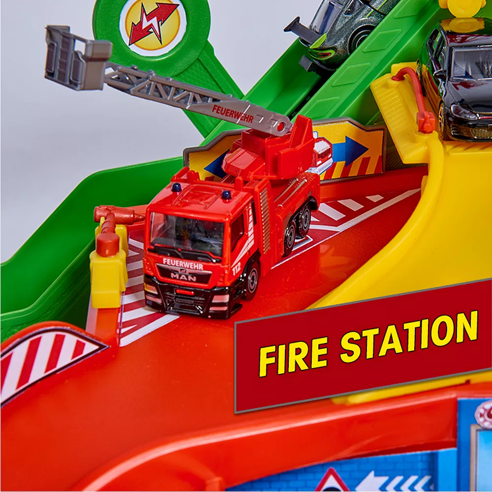 Dickie Toys Majorette Super City Garage Playset With 6 Die-Cast Cars - Image 5