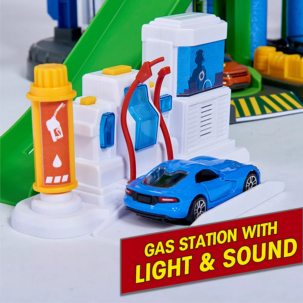 Dickie Toys Majorette Super City Garage Playset With 6 Die-Cast Cars - Image 6