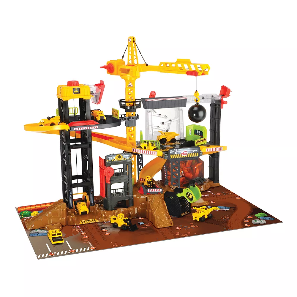 Dickie Toys Construction Playset With 4 Die-Cast Cars - Image 2