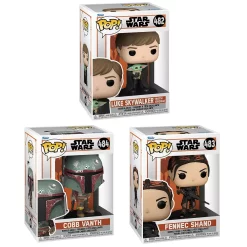 Funko POP Star Wars Mandalorian Collectors Set - Marshal, Fennec Shand, Luke With Child
