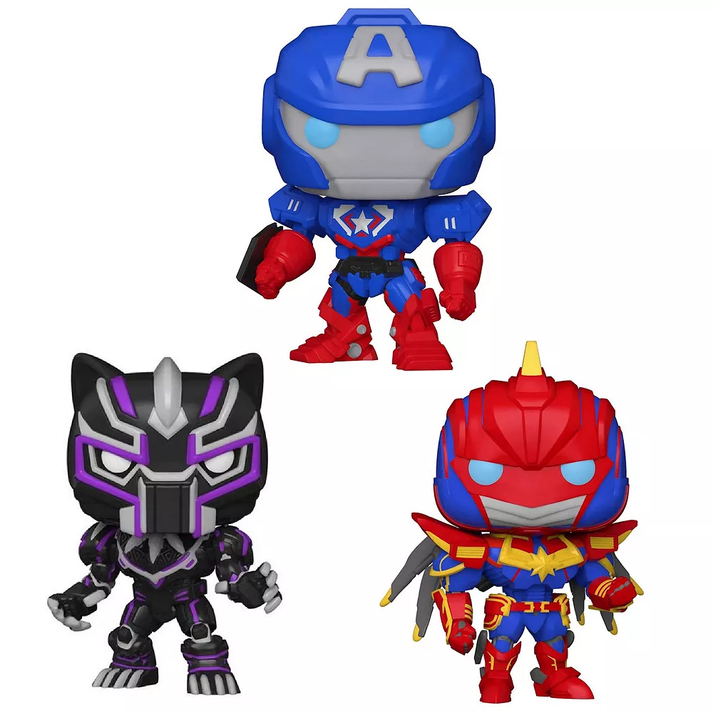 Funko Marvel: POP! Marvel Mech Collectors Set 1 - Captain American, Black Panther, Captain Marvel - Image 2