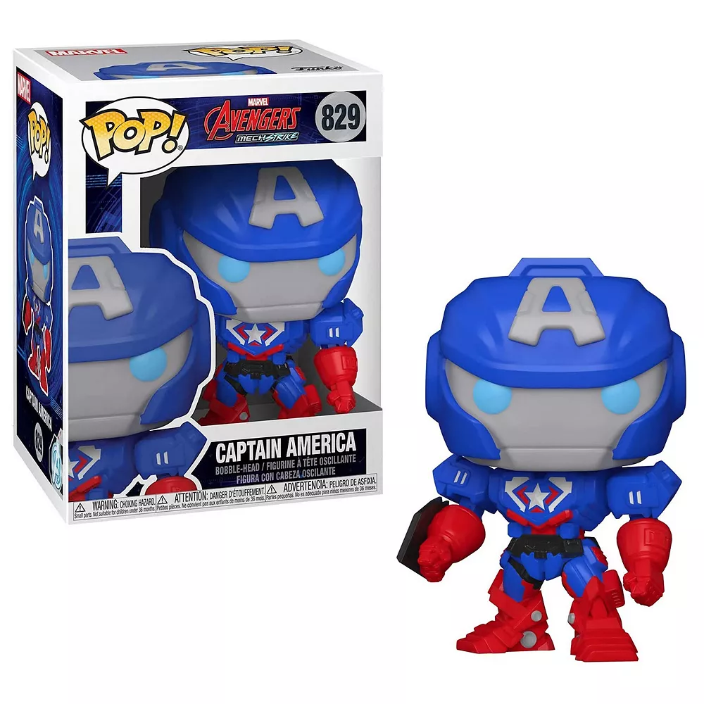Funko Marvel: POP! Marvel Mech Collectors Set 1 - Captain American, Black Panther, Captain Marvel - Image 3