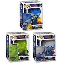 Funko Marvel: Pop! Marvel Mech Collectors Dr. Strange, Hulk, Thor Figures Bundle