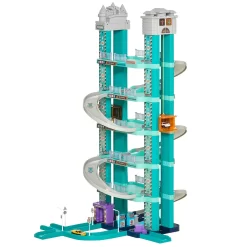 Qaba 6 Level Car Parking Garage Toy Race Tracks Car Ramp Set Toddler Car Games 98 PCS W/ Cars Maunal And Electric Elevators Wash Gas Ejector And Car Repair Station For 3 6 Years Old