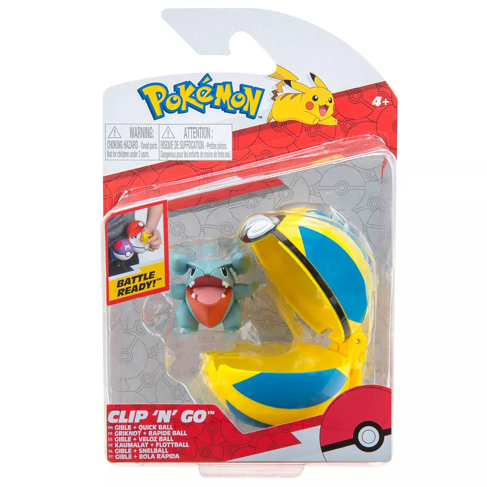 Pokemon Clip N Go Gible & Quick Ball