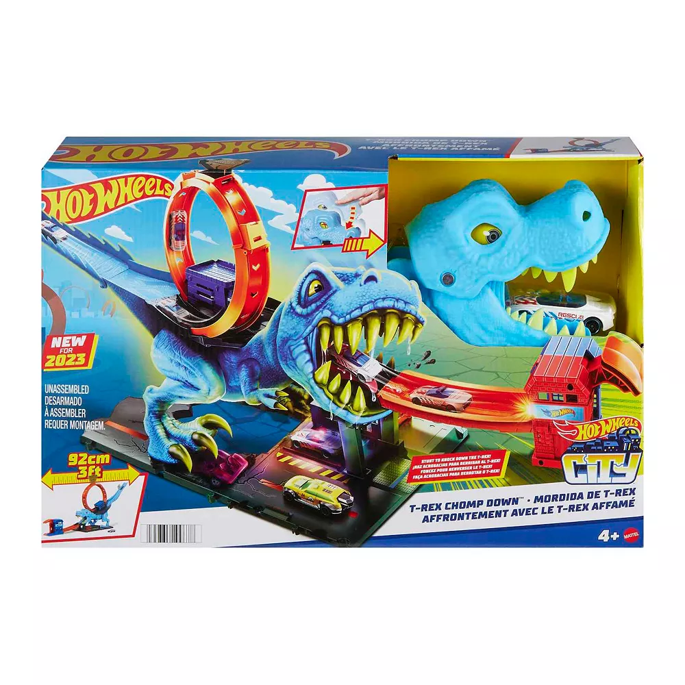MATTEL Hot Wheels City 1 Toy Car T-Rex Loop And Stunt Track Playset - Image 2