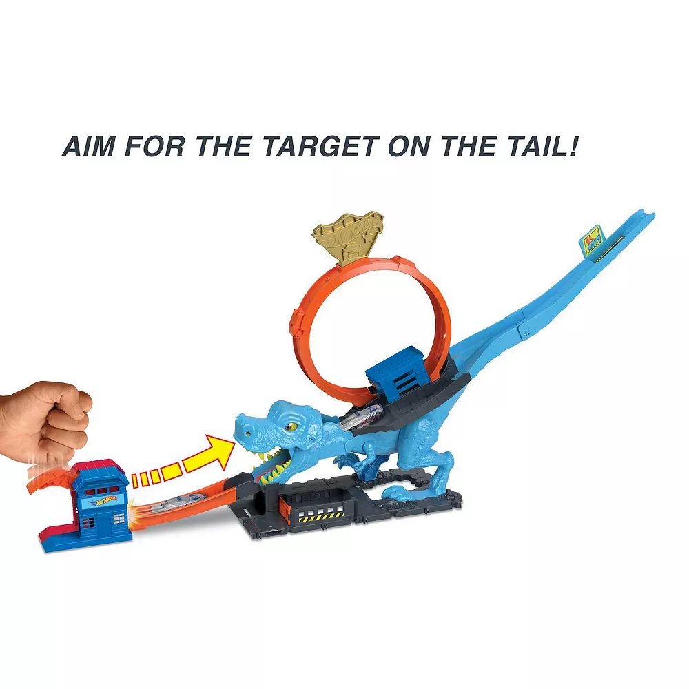 MATTEL Hot Wheels City 1 Toy Car T-Rex Loop And Stunt Track Playset - Image 3