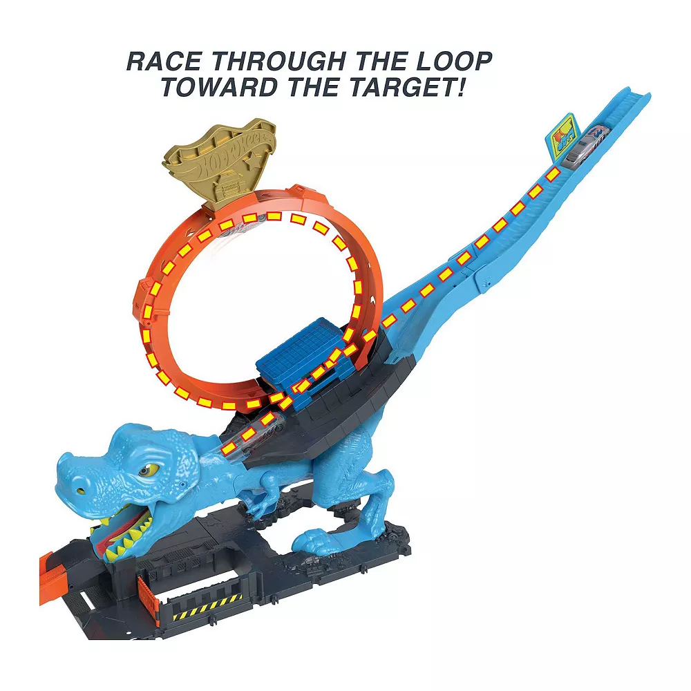 MATTEL Hot Wheels City 1 Toy Car T-Rex Loop And Stunt Track Playset - Image 4