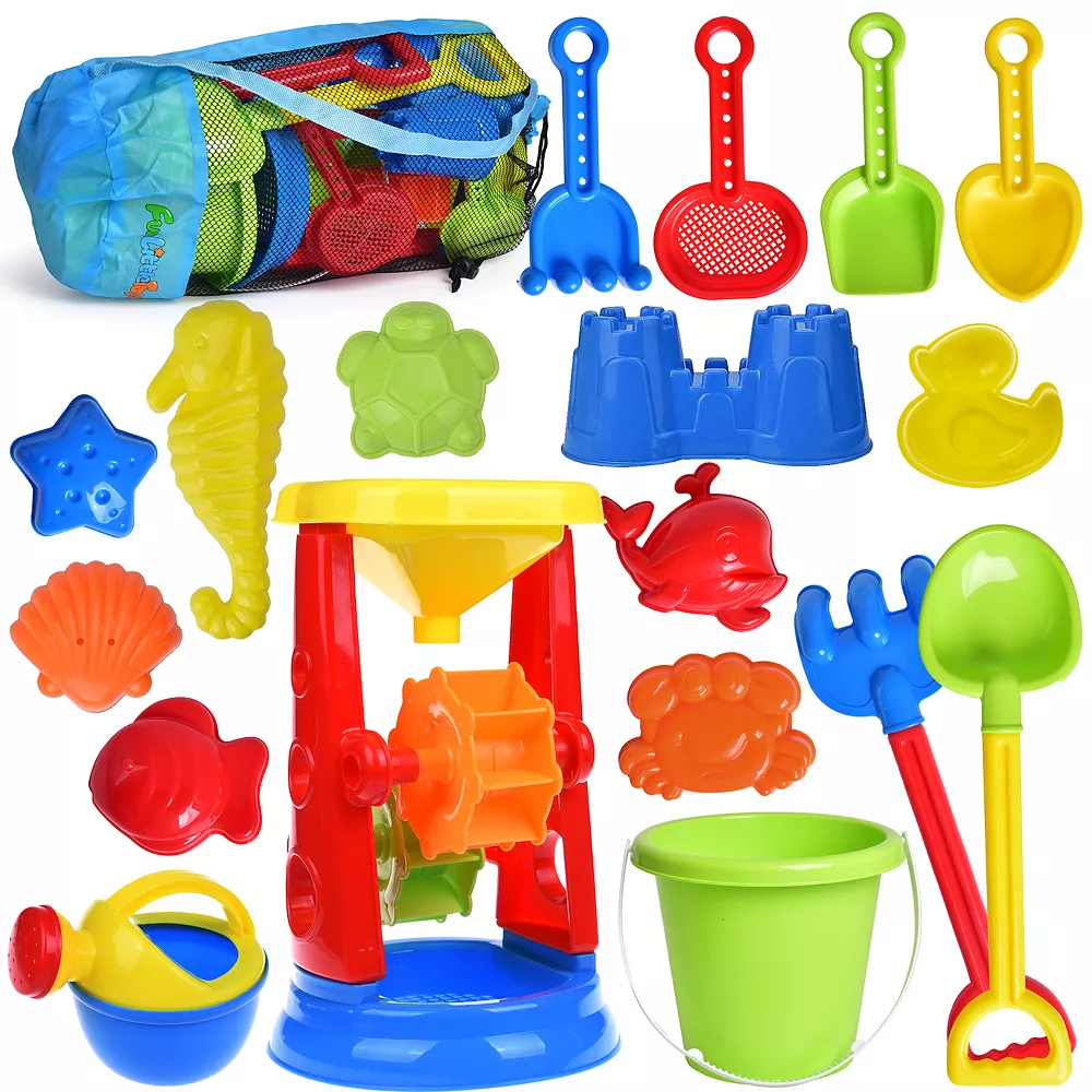 19 Pcs Sea Animal Beach & Sand Toys For Kids