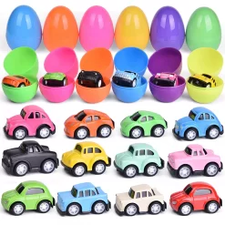 12pcs Colorful Mini Cars Treasure Eggs